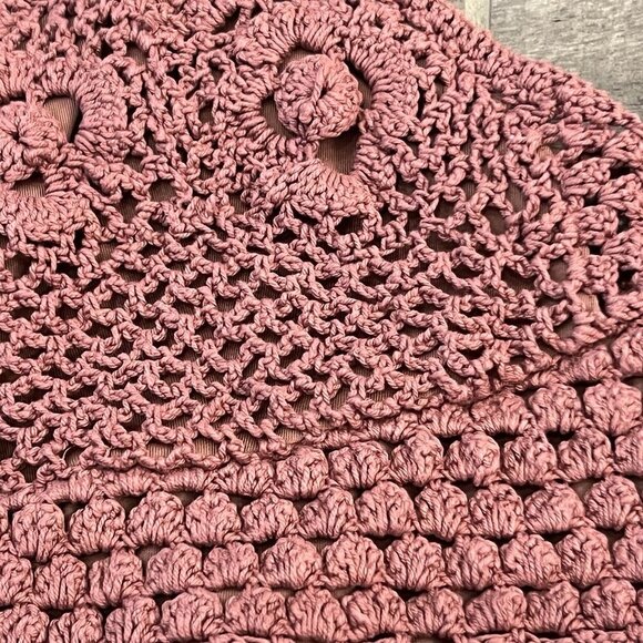 Aeropostale Womens Crocheted Lace V-Neck Fit & Flare Mini Dress Size Medium Rose - Picture 3 of 10